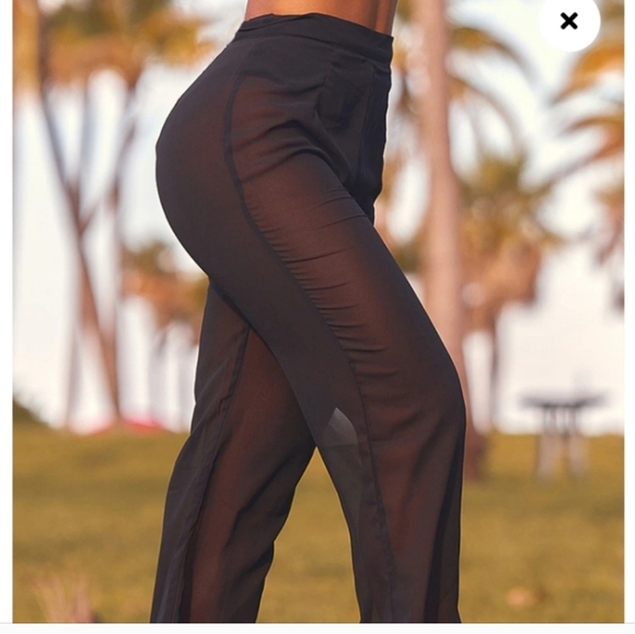 PrettyLittleThing Pants - PrettyLittleThing transparent Elegant Black Trousers